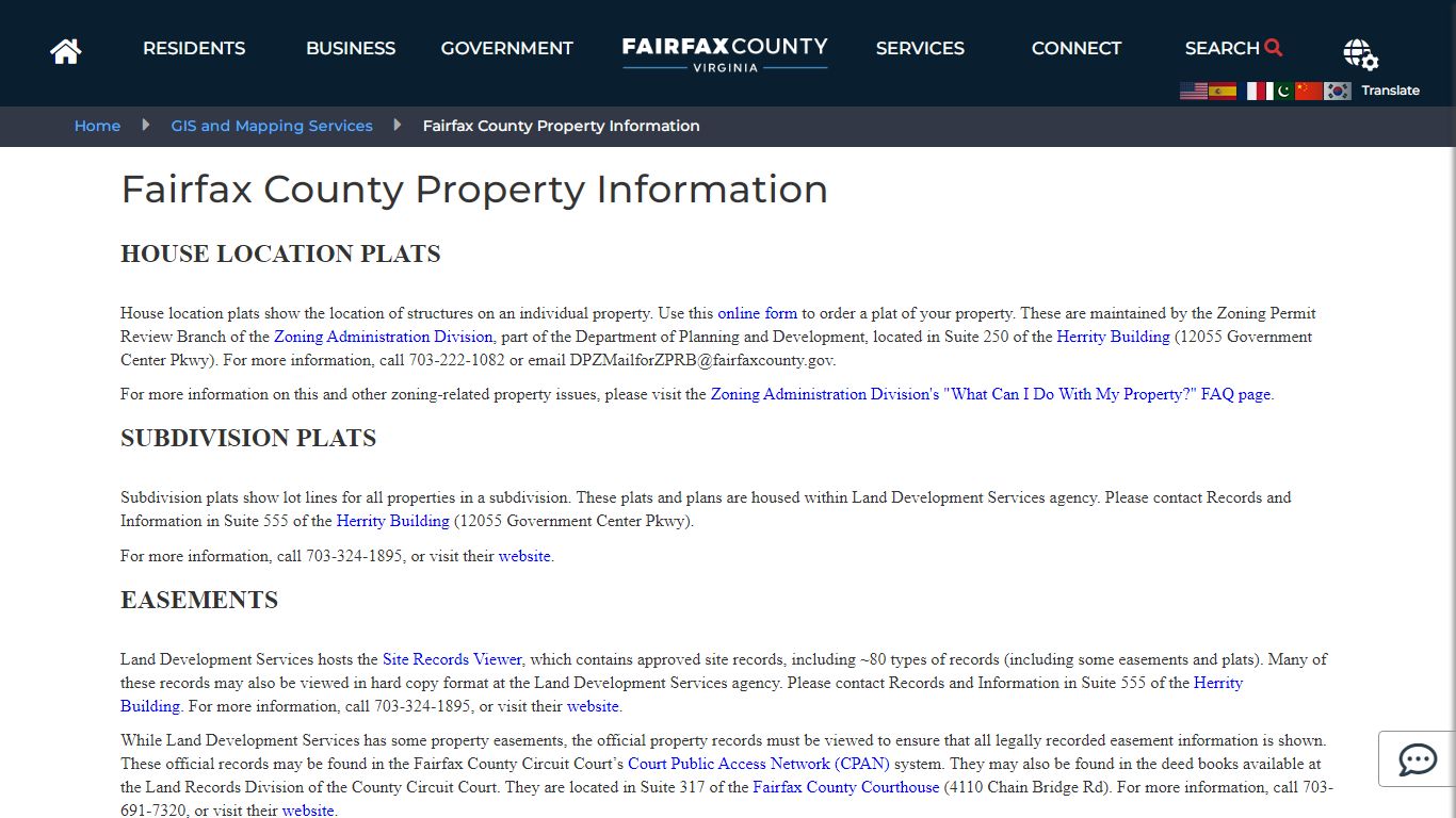 Fairfax County Property Information | GIS and Mapping Services